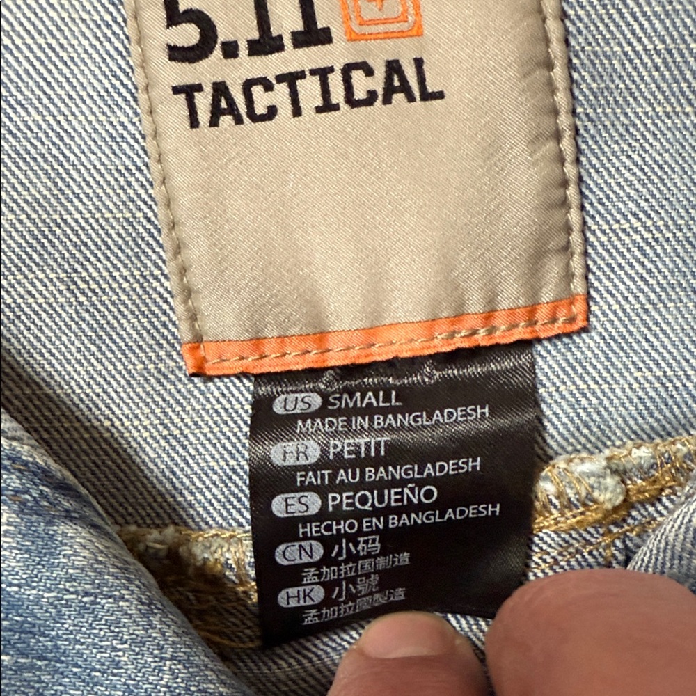 5.11 Tactical Light Blue Penelope Denim Jacket  Style # 38080 SKU1423 - Picture 3 of 9